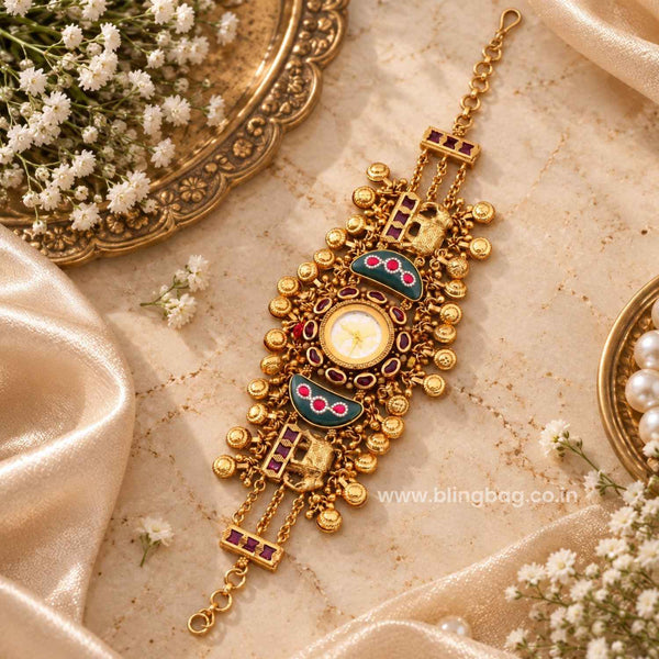 Blingbag Multicolor Navyaika Heritage Watch