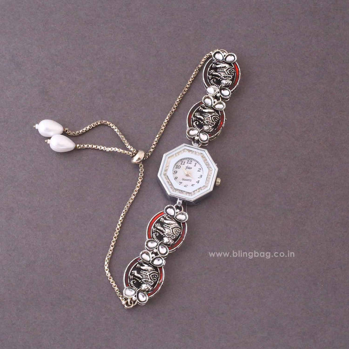 Blingbag Multicolor Oorisha Oxidised Watch
