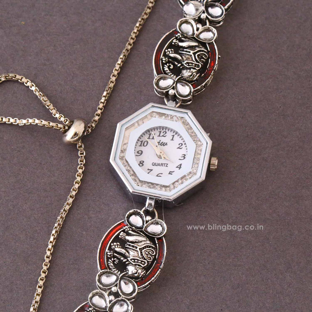 Blingbag Multicolor Oorisha Oxidised Watch