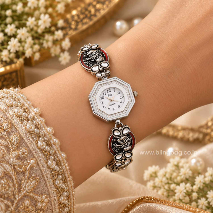 Blingbag Multicolor Oorisha Oxidised Watch