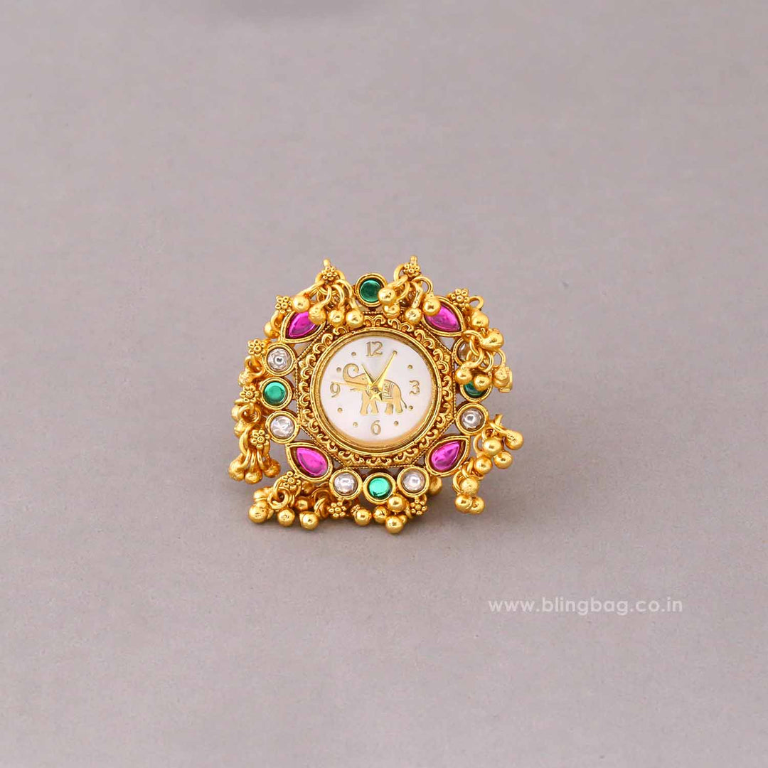 Blingbag Multicolor Rajmudra Ring Watch