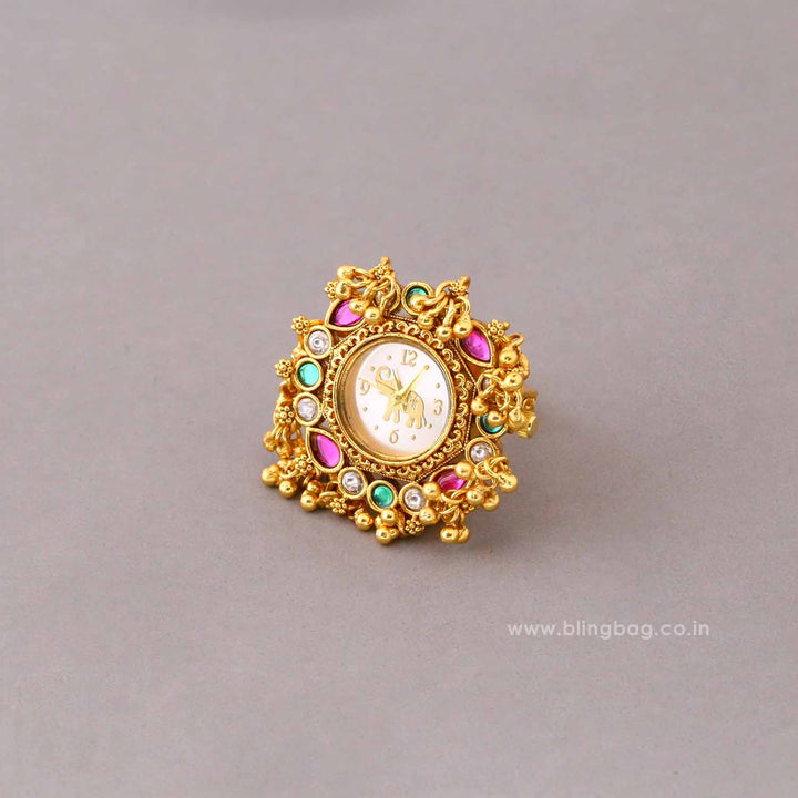 Blingbag Multicolor Rajmudra Ring Watch