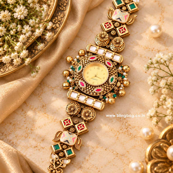 Blingbag Multicolor Yuvira Heritage Watch - II