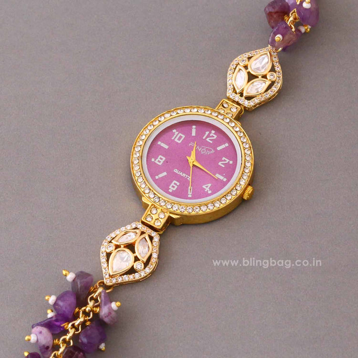 Blingbag Purple Shloka Kashmiri Watch