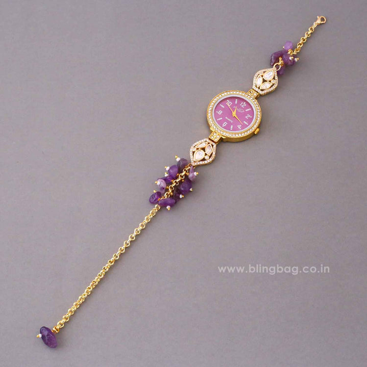 Blingbag Purple Shloka Kashmiri Watch