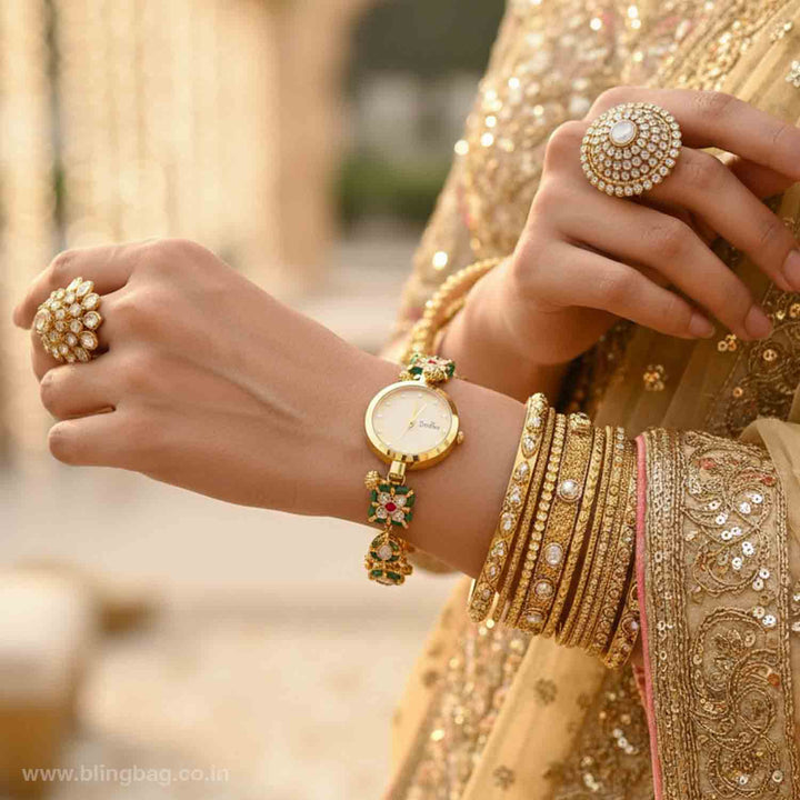 Blingbag Ziyaa Floral Bracelet Watch