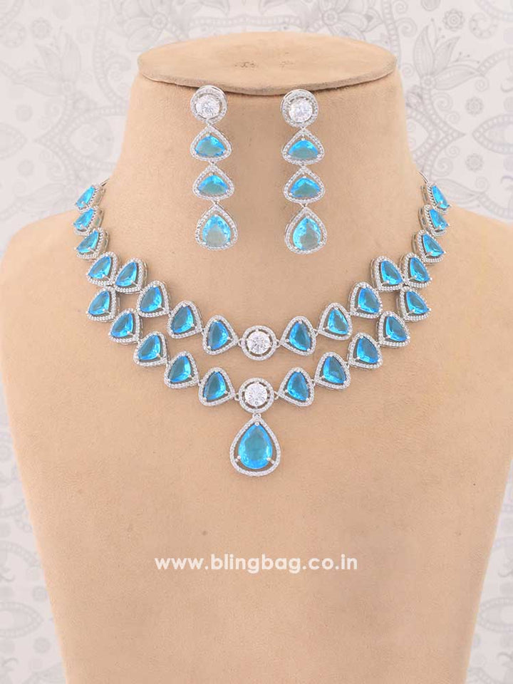Blue Gwen Zirconia Jewellery Set