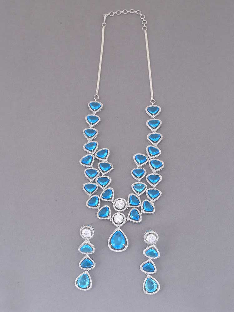 Blue Gwen Zirconia Jewellery Set