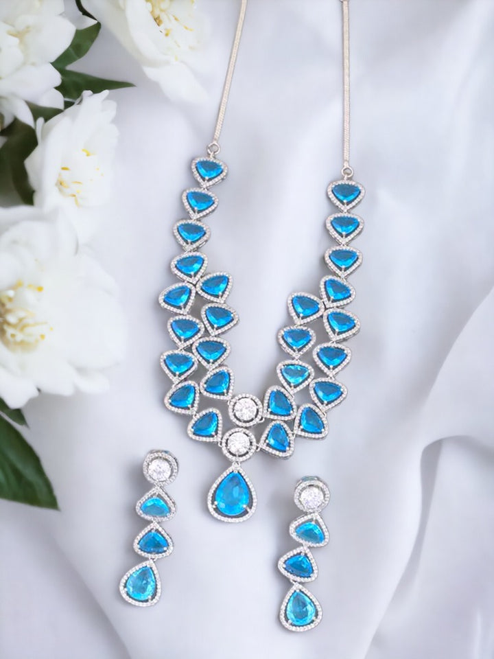 Blue Gwen Zirconia Jewellery Set