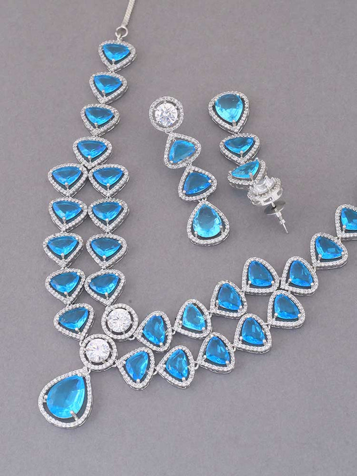 Blue Gwen Zirconia Jewellery Set
