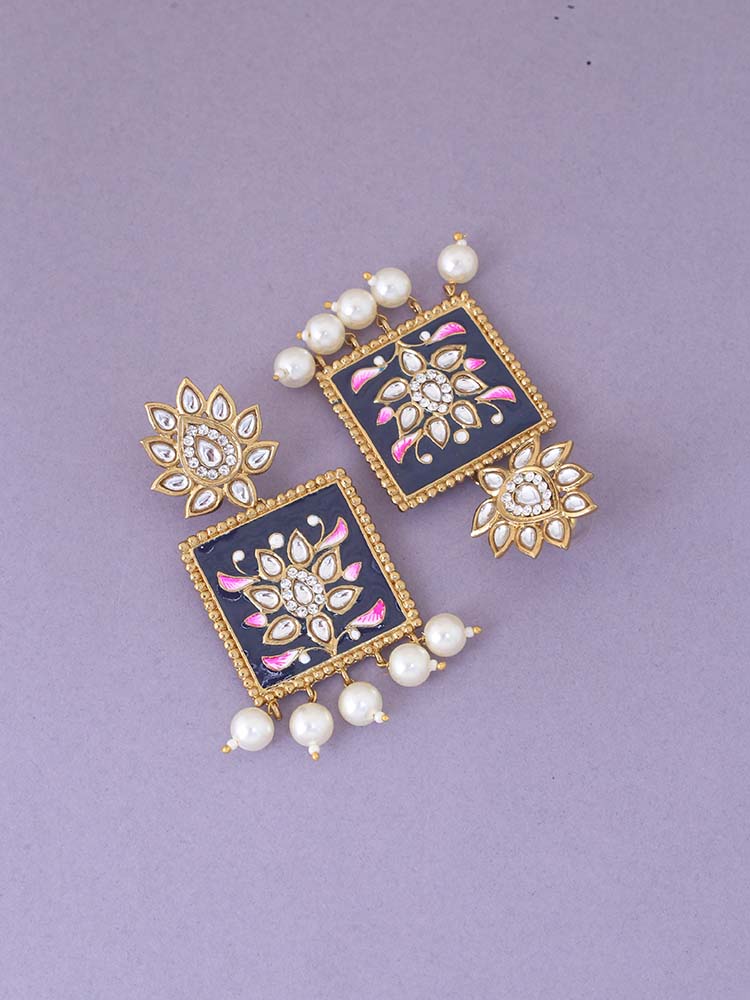 Blue Kalavati Ethnic Studs