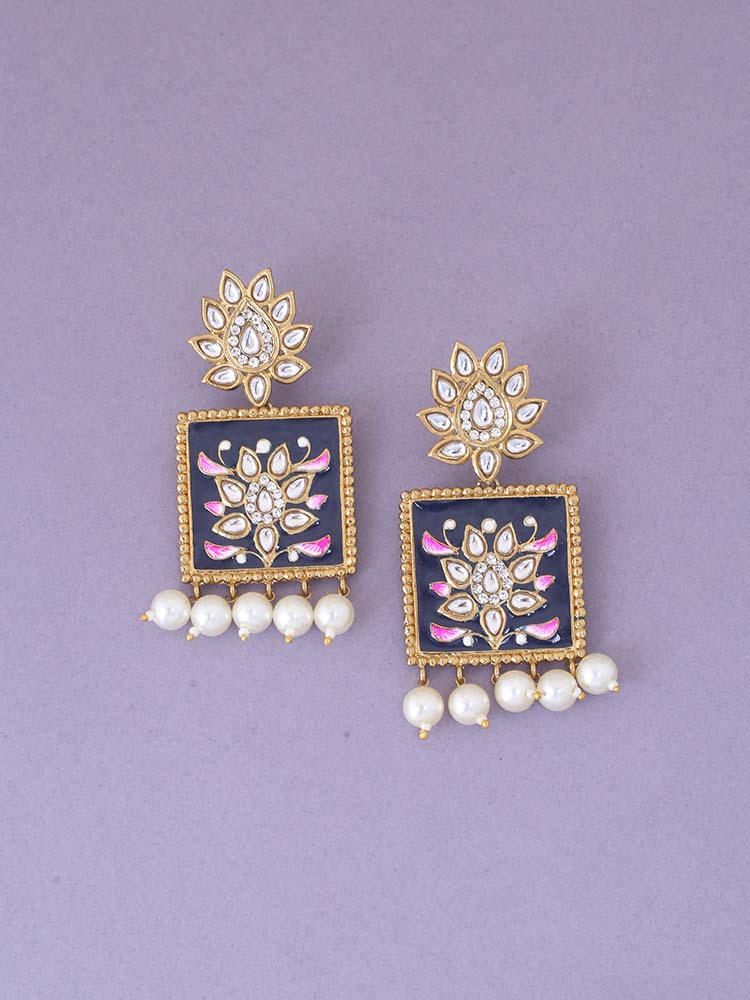 Blue Kalavati Ethnic Studs