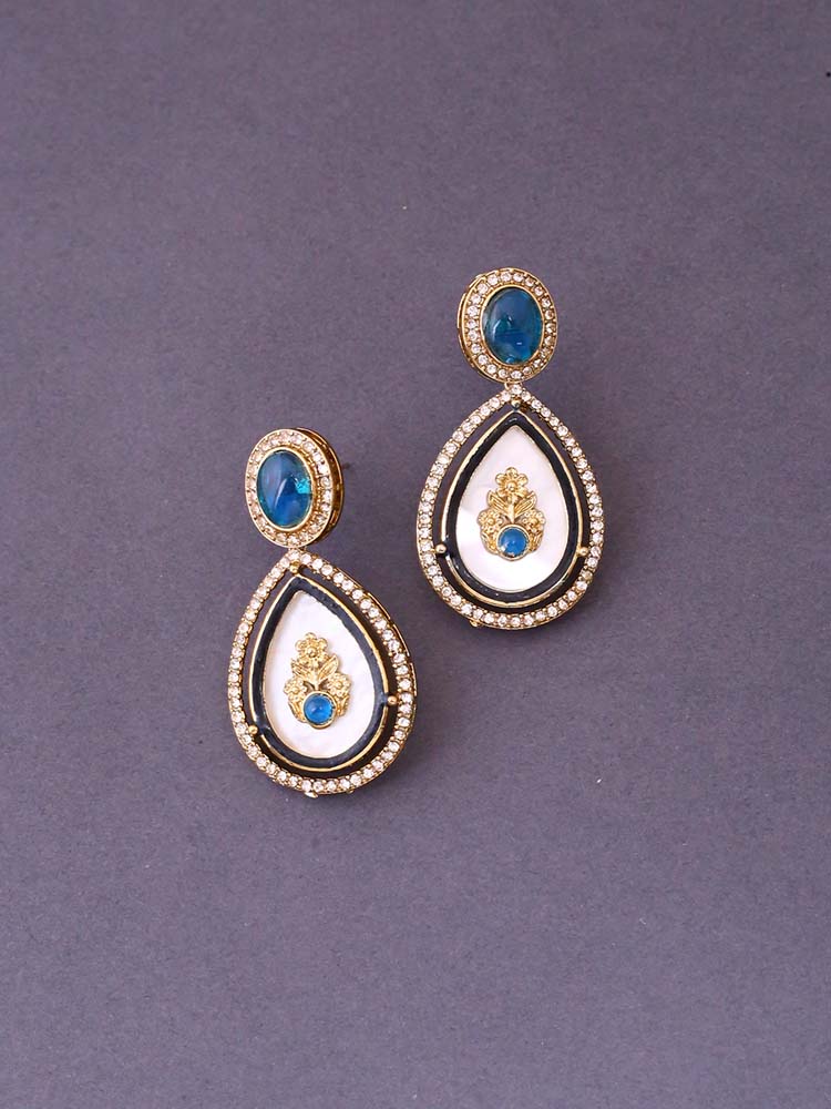 Blue Pritika Danglers