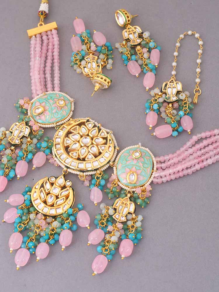 Blush Aasmi Kundan Jewellery Set