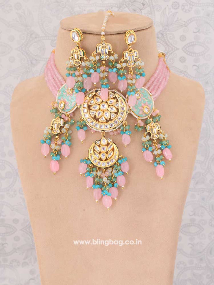 Blush Aasmi Kundan Jewellery Set