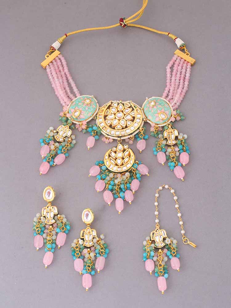 Blush Aasmi Kundan Jewellery Set
