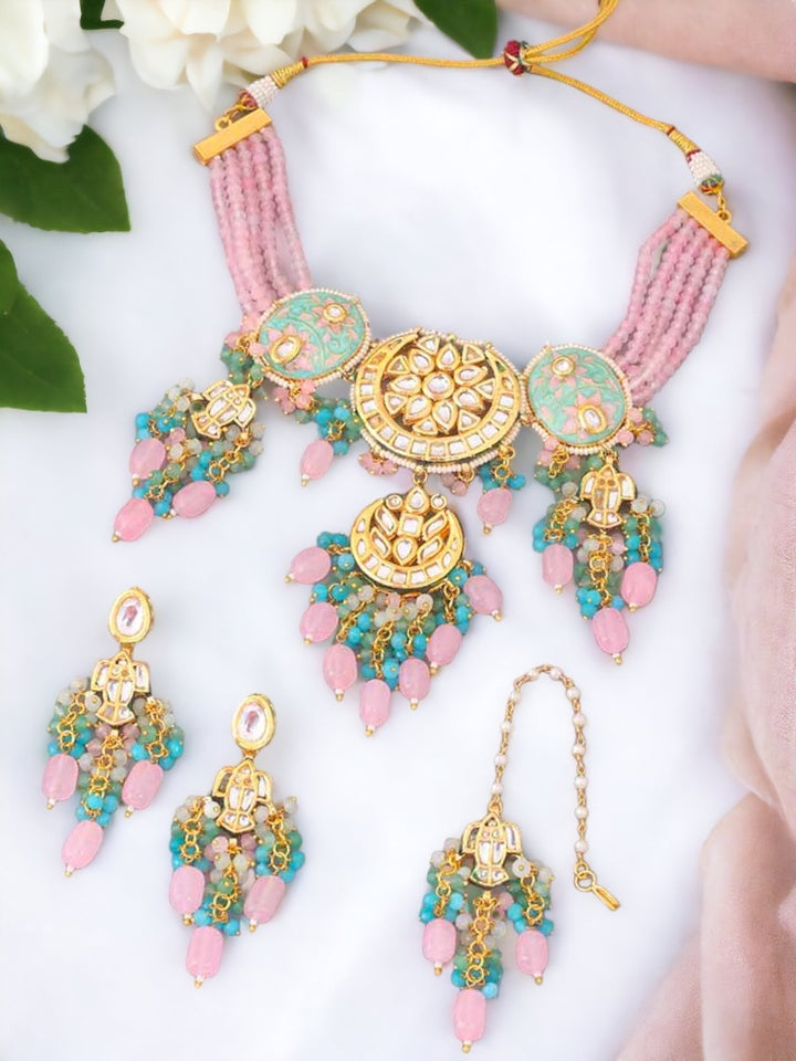 Blush Aasmi Kundan Jewellery Set