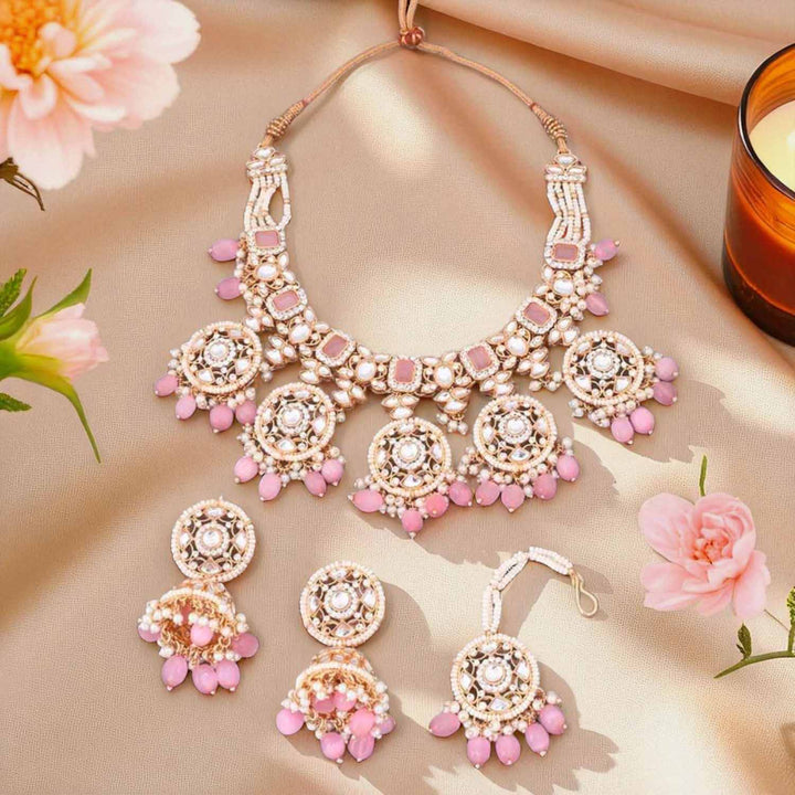 Blush Abhra Kundan Jewellery Set - EOSS