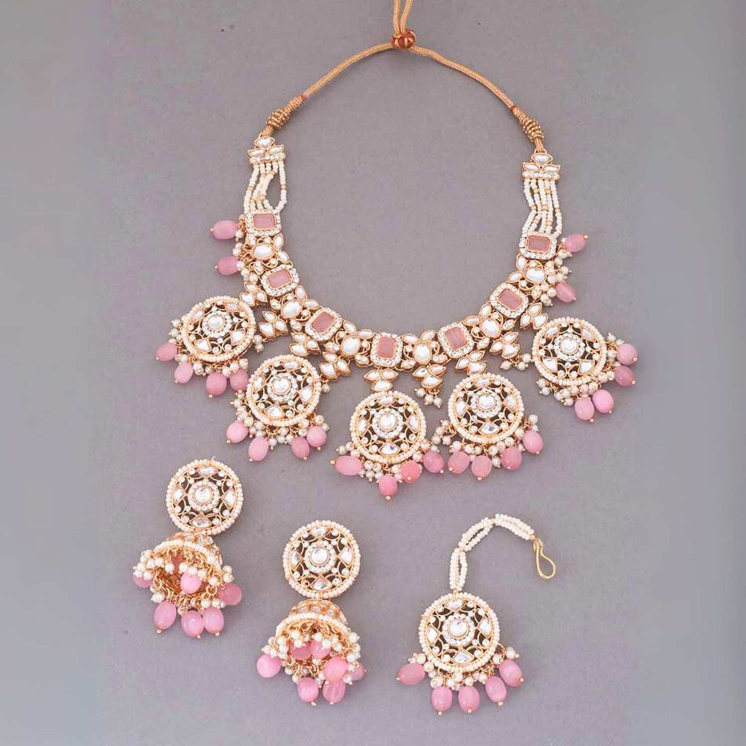 Blush Abhra Kundan Jewellery Set - EOSS