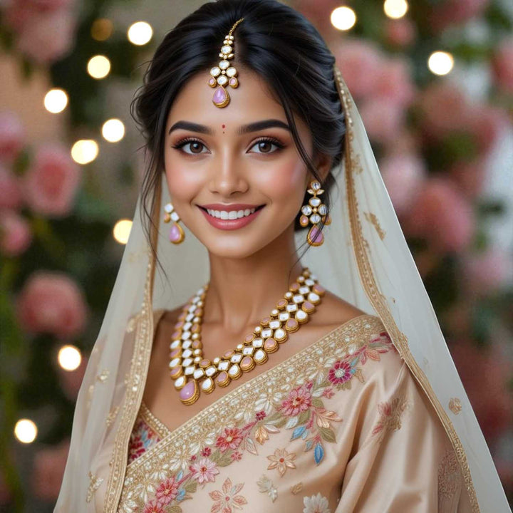 Blush Ahlami Kundan Jewellery Set