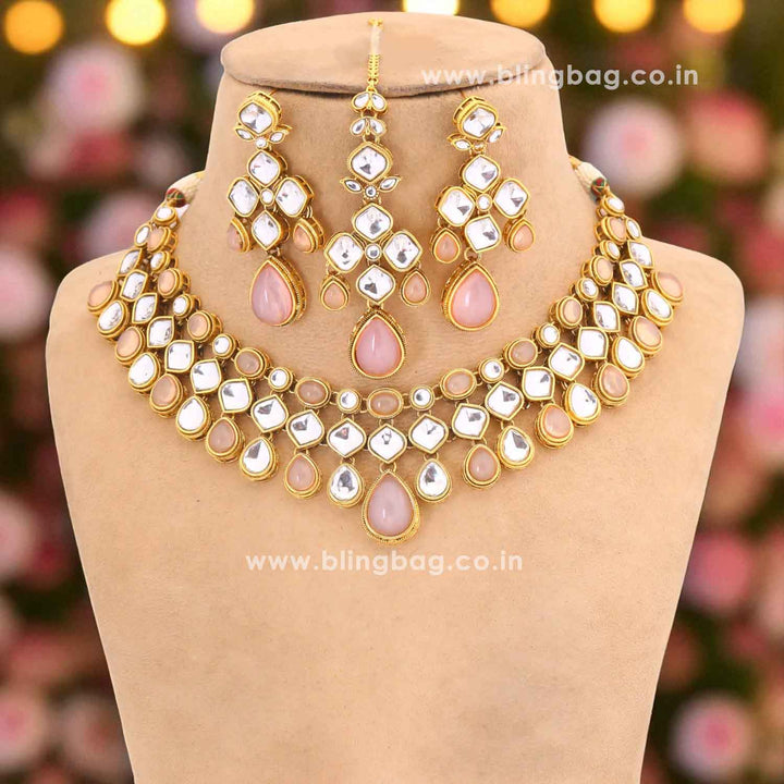 Blush Ahlami Kundan Jewellery Set