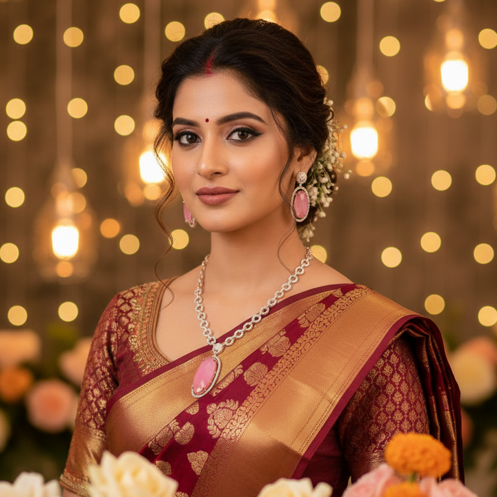 Blush Aline Zirconia Jewellery Set