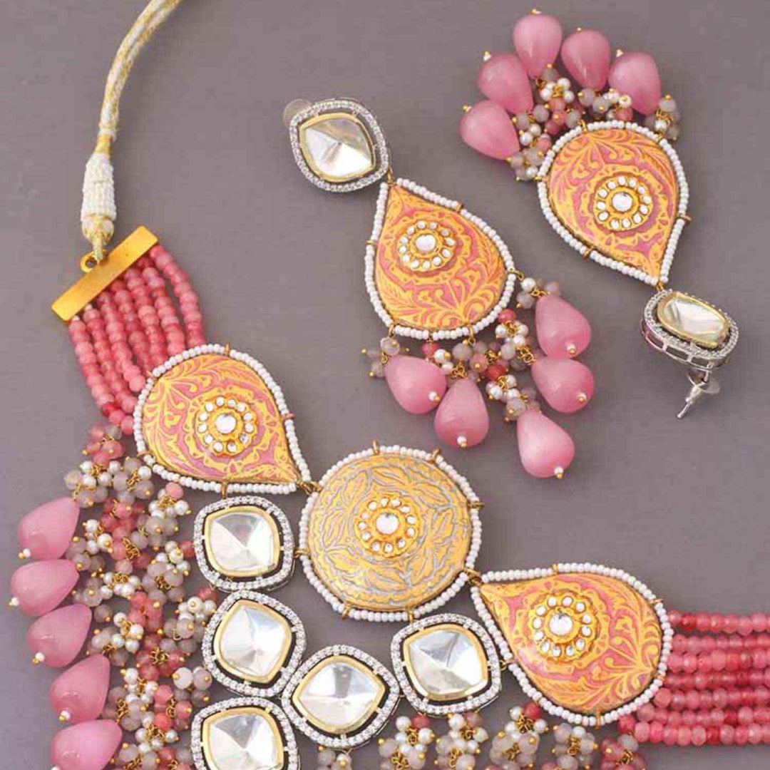 Blush Blaine Kundan Jewellery Set - EOSS