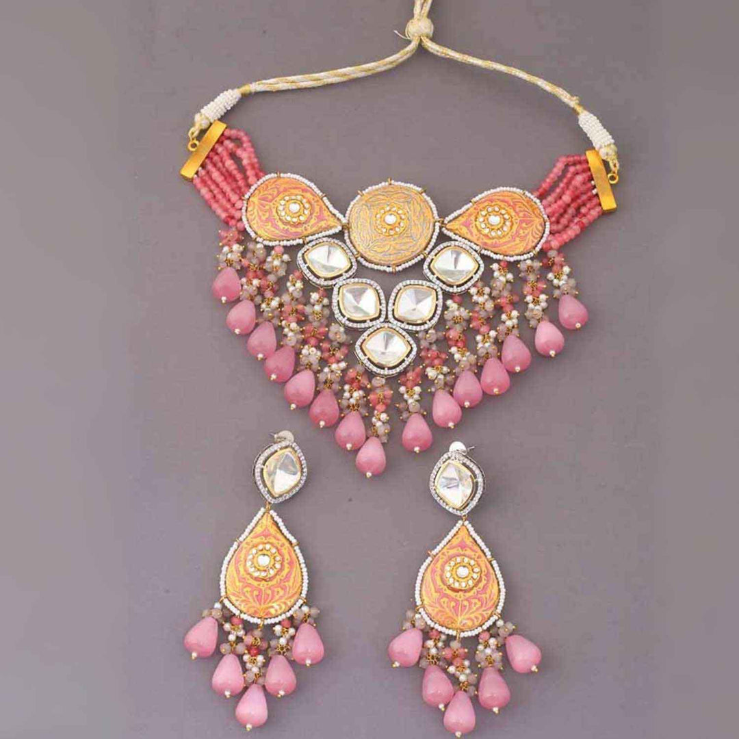Blush Blaine Kundan Jewellery Set - EOSS