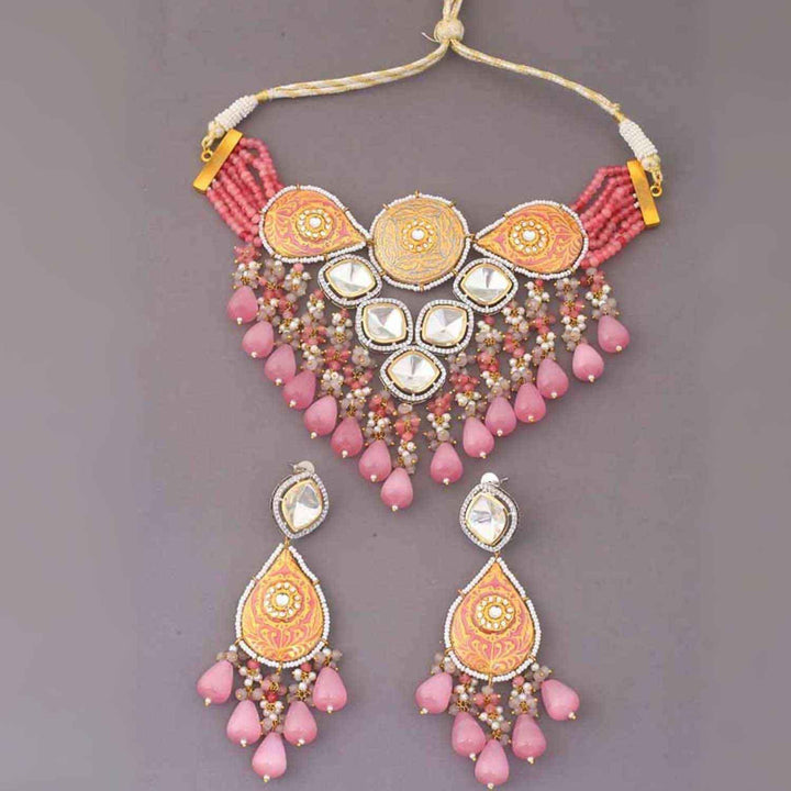 Blush Blaine Kundan Jewellery Set - EOSS