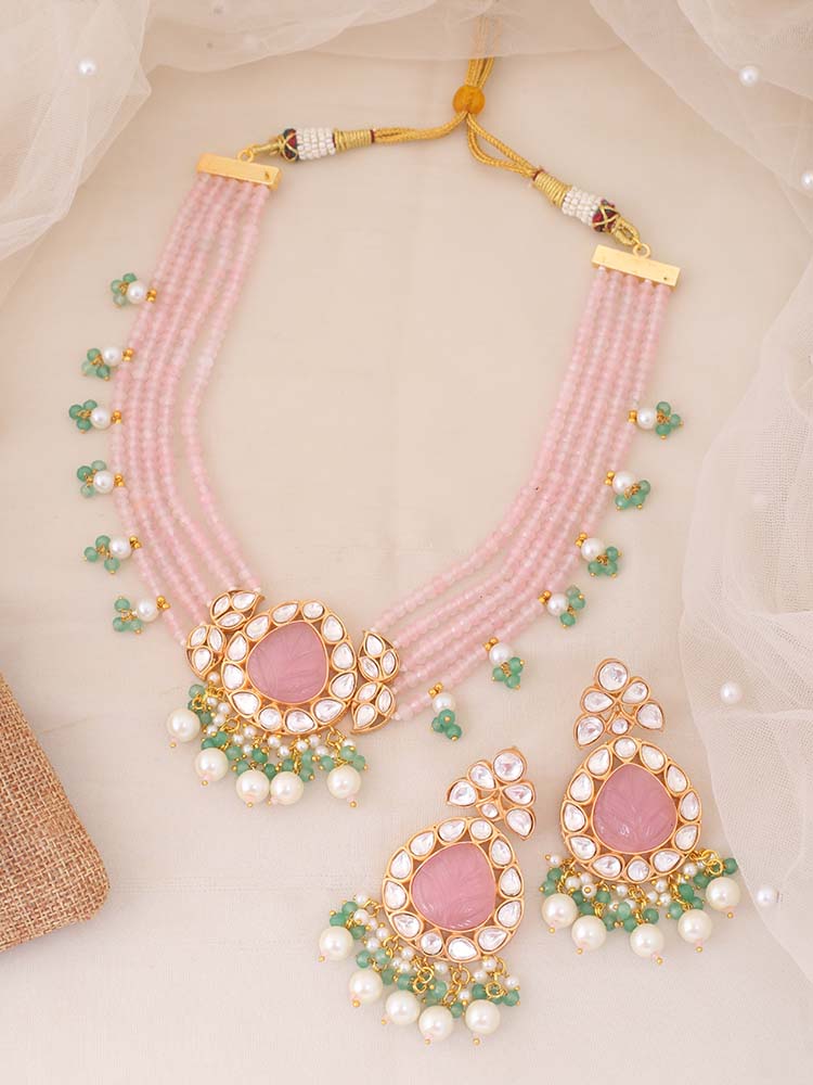 Blush Clancy Kundan Jewellery Set