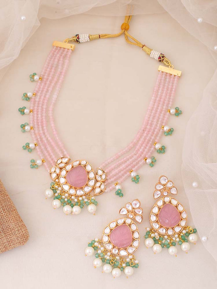 Blush Clancy Kundan Jewellery Set