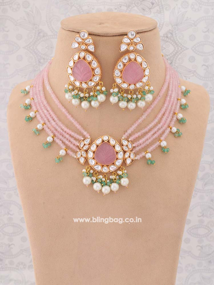 Blush Clancy Kundan Jewellery Set