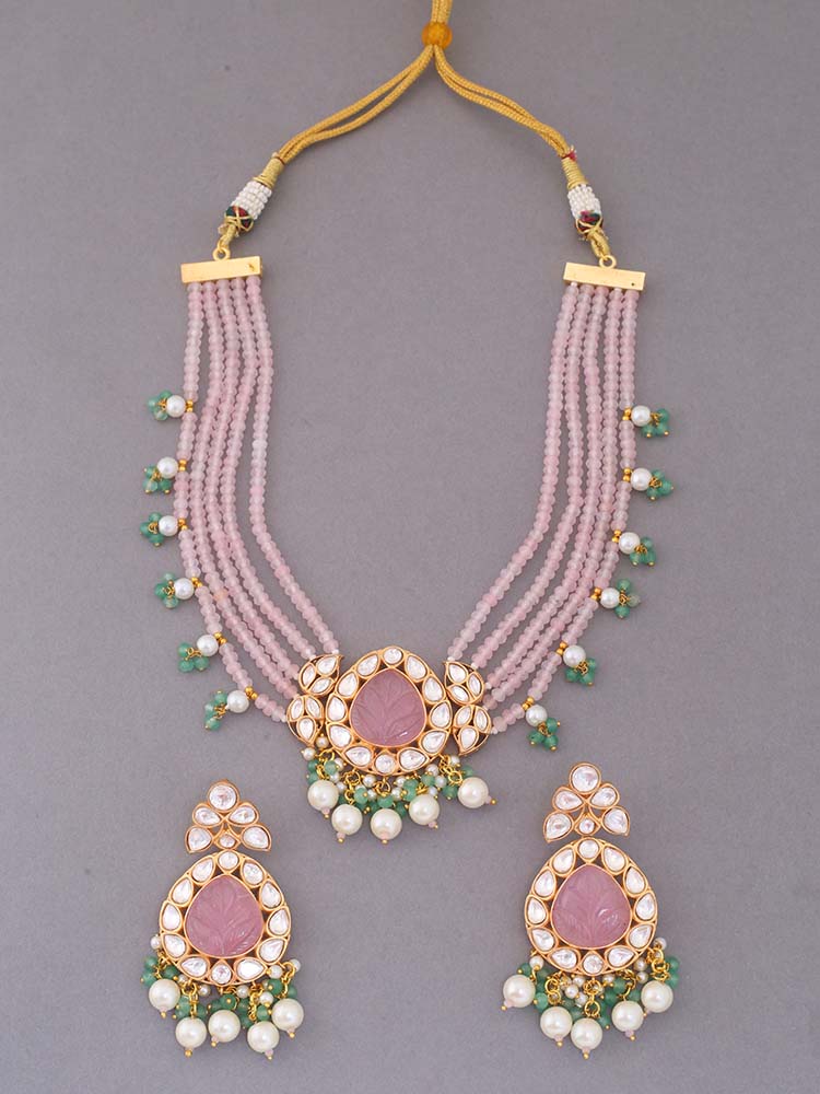 Blush Clancy Kundan Jewellery Set