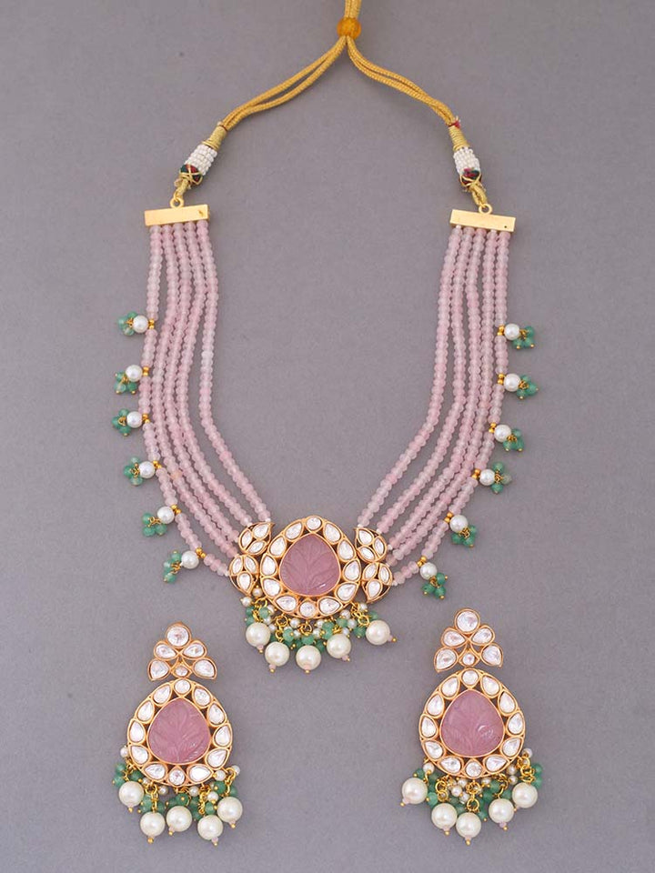 Blush Clancy Kundan Jewellery Set