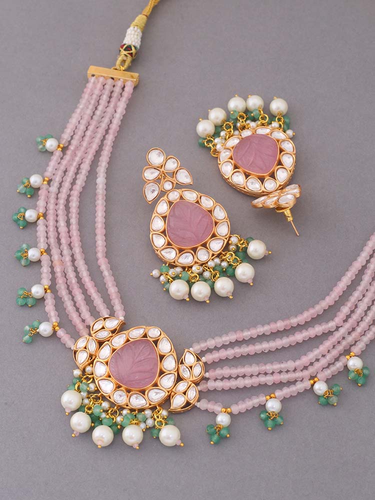 Blush Clancy Kundan Jewellery Set