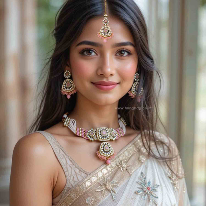 Blush Dakshina Kundan Jewellery Set