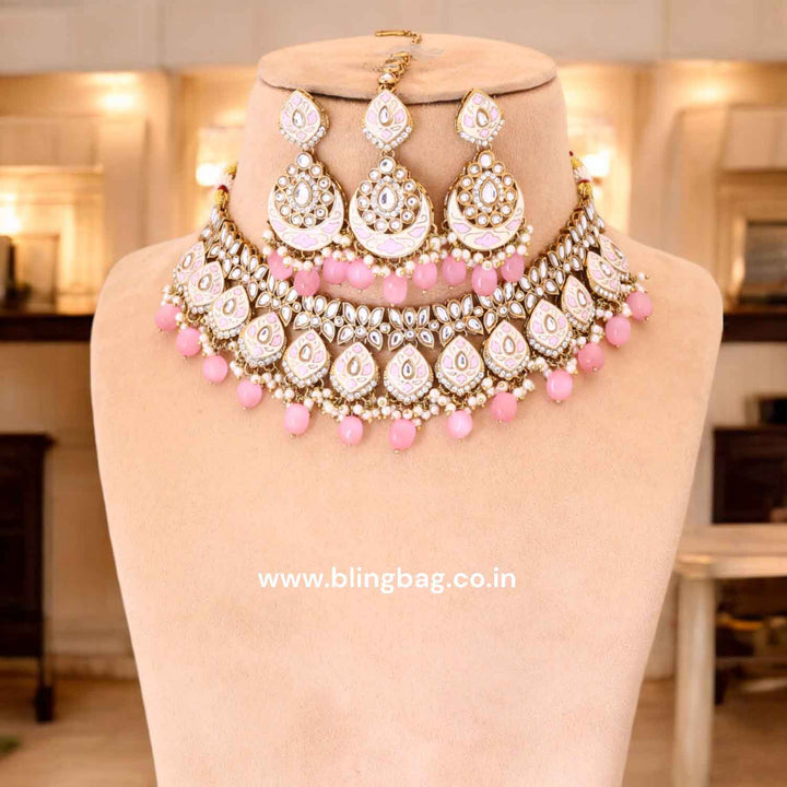 Blush Dharvi Kundan Jewellery Set