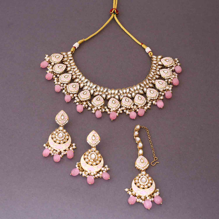 Blush Dharvi Kundan Jewellery Set