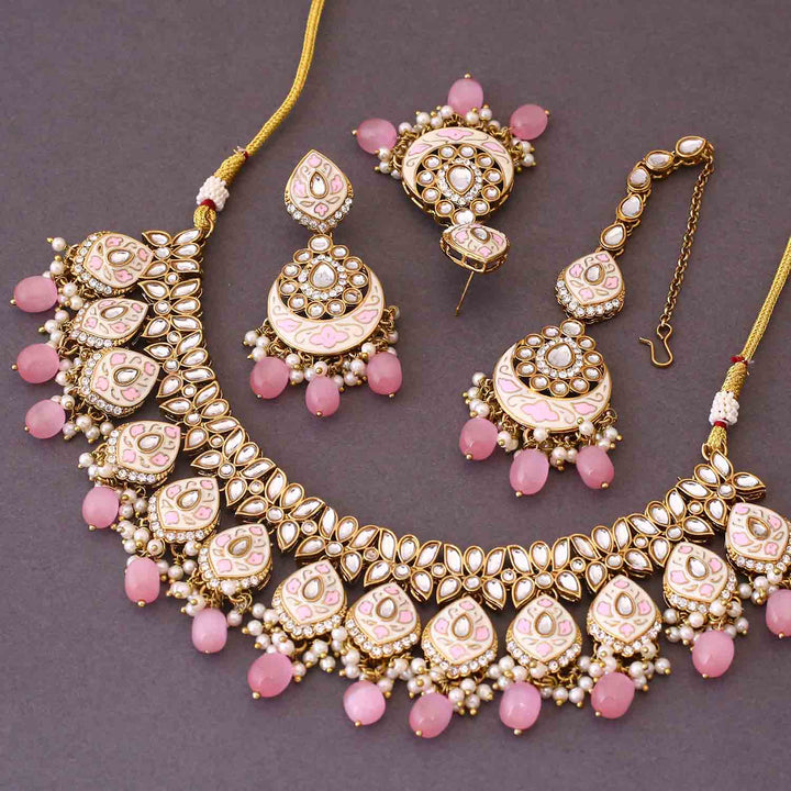 Blush Dharvi Kundan Jewellery Set