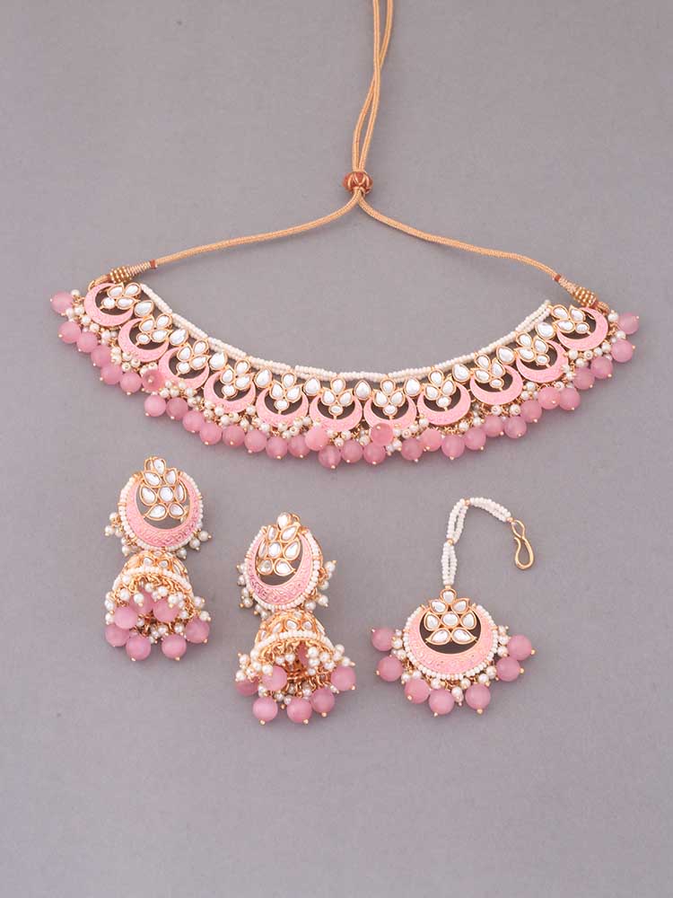 Blush Dhisana Kundan Jewellery Set