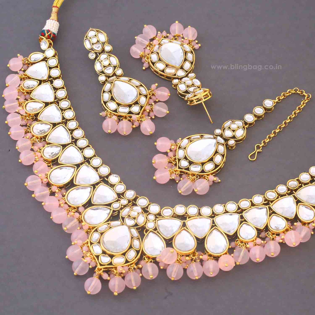 Blush Divita Kundan Jewellery Set