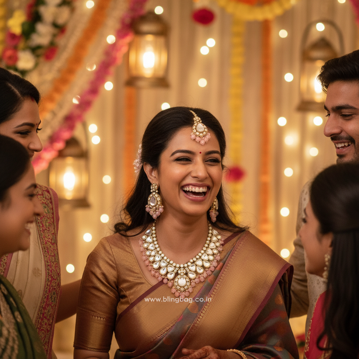 Blush Divita Kundan Jewellery Set