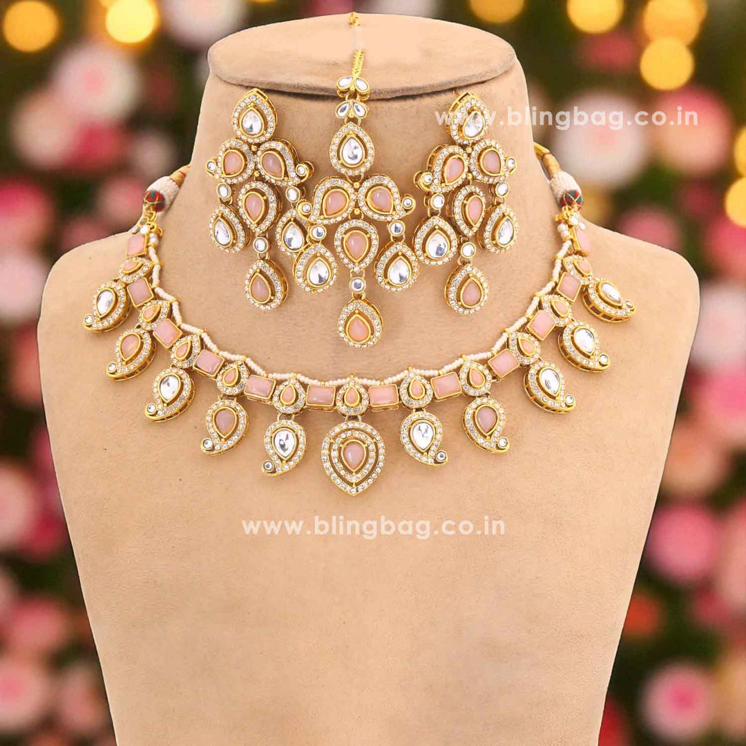 Blush Fariha Kundan Jewellery Set