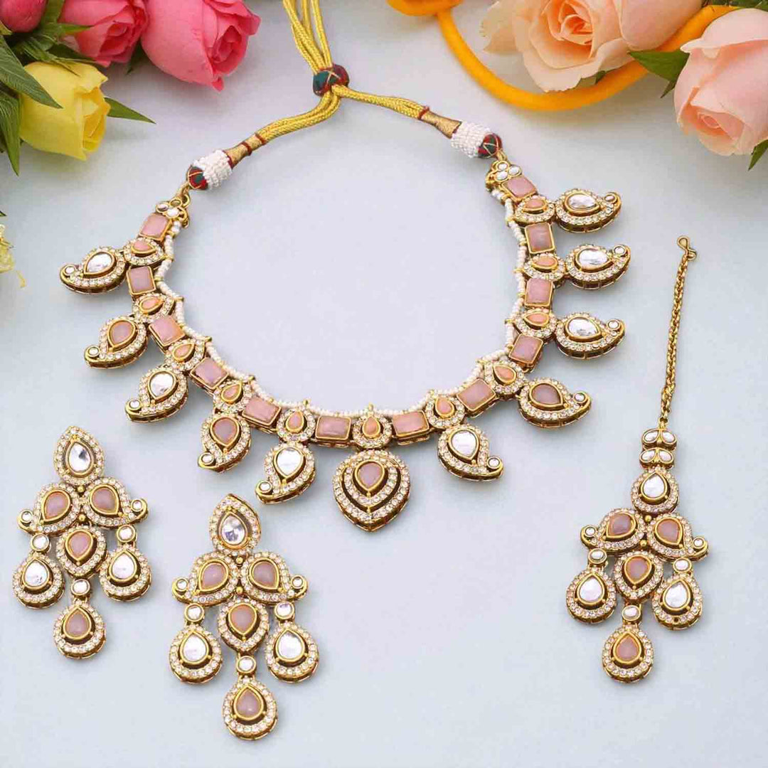 Blush Fariha Kundan Jewellery Set