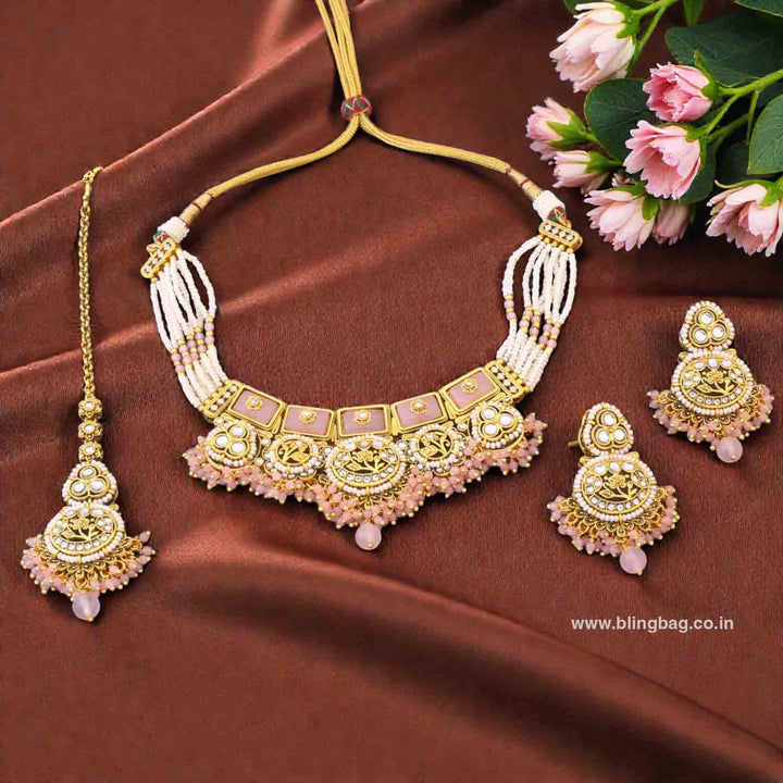 Blush Gyanada Kundan Jewellery Set
