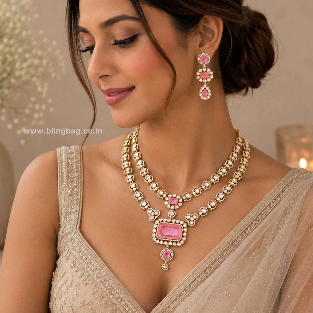 Blush Halo Victorian Jewellery Set - New Arrival
