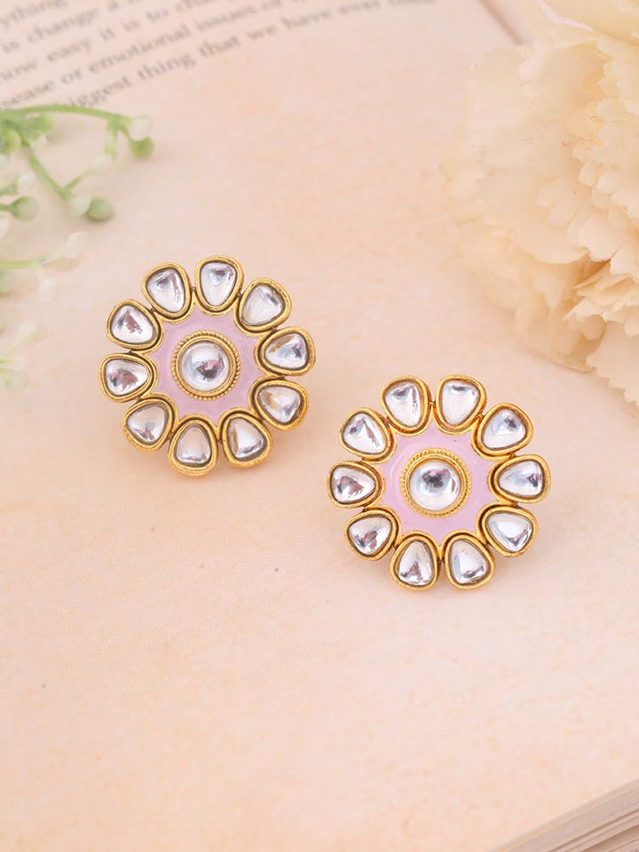 Blush Hamsa Studs