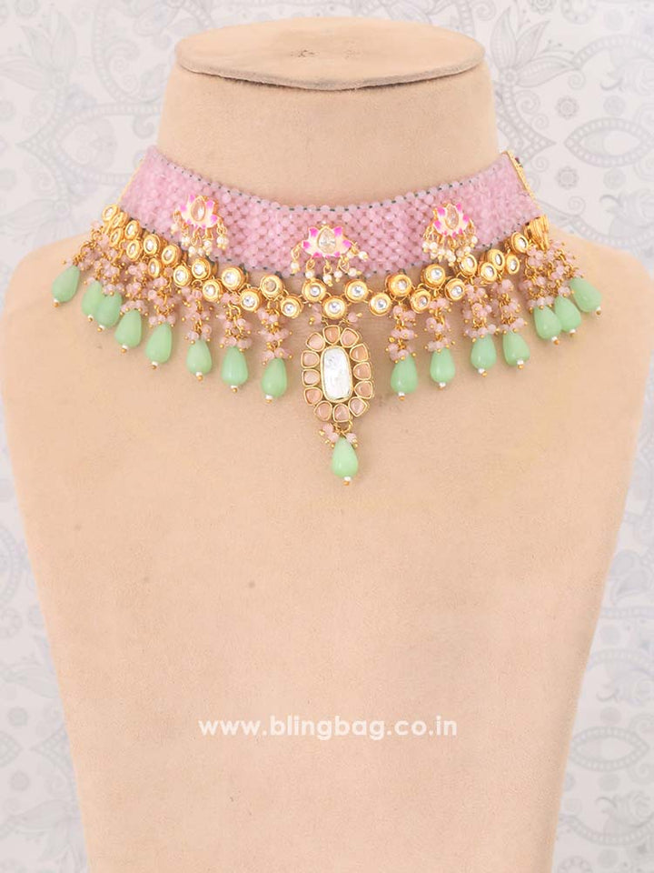Blush Hiral Kundan Jewellery Set - EOSS