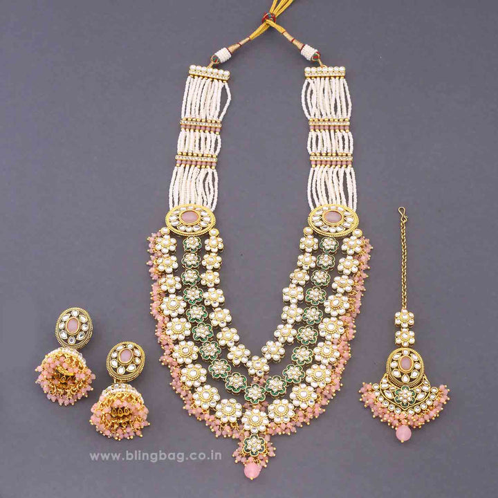 Blush Jeeya Kundan Jewellery Set