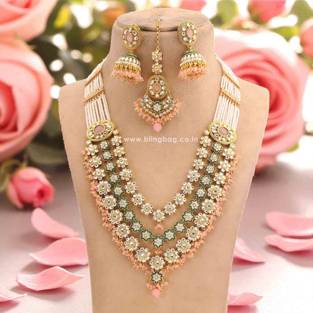 Blush Jeeya Kundan Jewellery Set